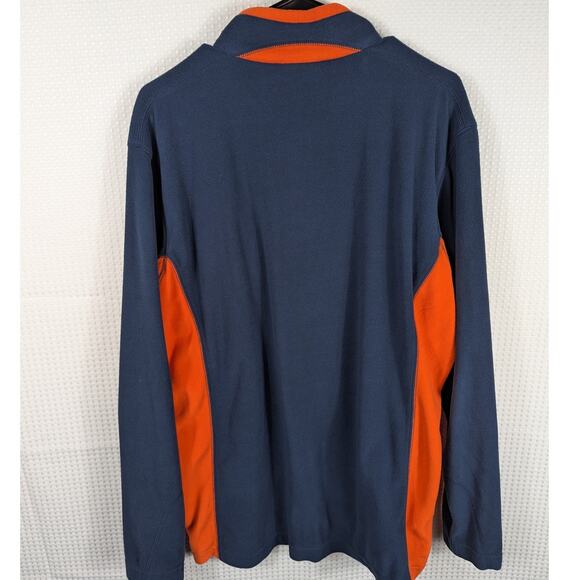 Columbia Auburn Tigers M Fleece Pullover Men Navy Orange Zip NCAA Embroidered - Picture 5 of 5